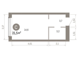Продается Студия ЖК Европейский берег, дом 46, 21.45  м&sup2;, 5030000 рублей