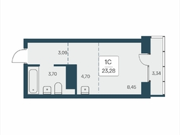 Продается Студия ЖК Расцветай на Дуси Ковальчук, 23.28  м&sup2;, 6000000 рублей