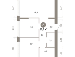 Продается 2-комнатная квартира  Квартал Молодость, дом 1, 56.24  м&sup2;, 8980000 рублей