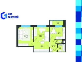 Продается 2-комнатная квартира ЖК Чистая Слобода, дом 59, 53.9  м&sup2;, 7420000 рублей