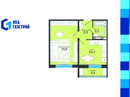 Продается 1-комнатная квартира ЖК Чистая Слобода, дом 65, 40.7  м&sup2;, 5700000 рублей