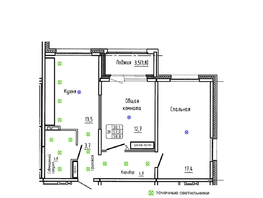 Продается 2-комнатная квартира ЖК Самоцветы, Бирюза дом 3, 58.8  м&sup2;, 7820000 рублей