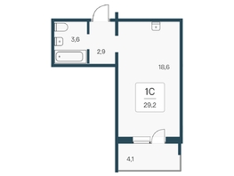 Продается Студия ЖК Эко-квартал на Кедровой, д 3 сек 1, 29.2  м&sup2;, 3750000 рублей