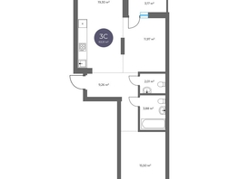 Продается 3-комнатная квартира  Квартал на Российской, дом 3, 63.51  м&sup2;, 13190000 рублей
