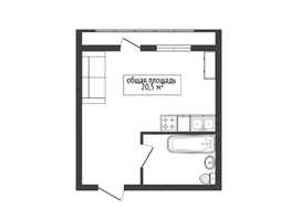 Продается Студия Виктора Уса ул, 20.5  м&sup2;, 2650000 рублей