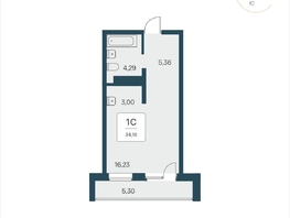 Продается Апартамент АК Тайм Парк, 34.1  м&sup2;, 5440000 рублей