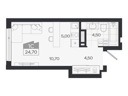 Продается Студия ЖК Ясный берег, дом 33, 24.7  м&sup2;, 4976000 рублей