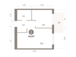 Продается 1-комнатная квартира ЖК Пшеница, дом 5.2, 44.36  м&sup2;, 6460000 рублей