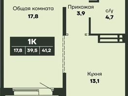 Продается 1-комнатная квартира ЖК Гренландия, Лес дом 4, 41.2  м&sup2;, 5600000 рублей
