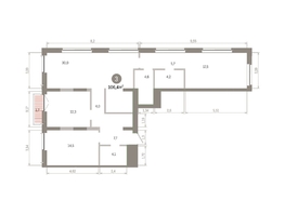 Продается 3-комнатная квартира ЖК Европейский берег, дом 45, 106.37  м&sup2;, 16190000 рублей