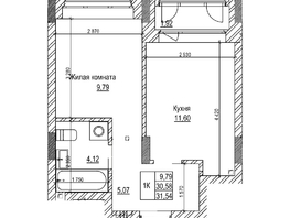 Продается 1-комнатная квартира ЖК Комсомольский проспект, дом 2, 30.5  м&sup2;, 8000000 рублей