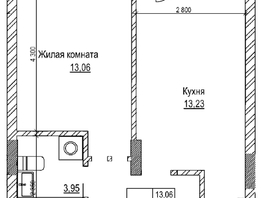 Продается 1-комнатная квартира ЖК Комсомольский проспект, дом 2, 36  м&sup2;, 9100000 рублей