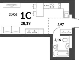 Продается Студия ЖК Горская Лагуна, 28.19  м&sup2;, 7200000 рублей