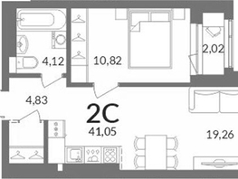 Продается 2-комнатная квартира ЖК Горская Лагуна, 39.2  м&sup2;, 11330000 рублей
