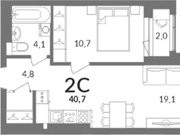 Продается 2-комнатная квартира ЖК Горская Лагуна, 38.7  м&sup2;, 10500000 рублей