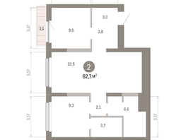 Продается 2-комнатная квартира ЖК Лебедевский квартал, д 1, 62.7  м&sup2;, 10890000 рублей