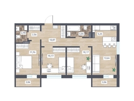 Продается 4-комнатная квартира ЖК Радуга Сибири, дом 14, 73.81  м&sup2;, 7971480 рублей