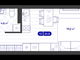 Продается Студия ЖК Баланс, 4 очередь, 24.51  м&sup2;, 5200000 рублей