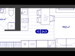 Продается Студия ЖК Баланс, 4 очередь, 24.3  м&sup2;, 5350000 рублей