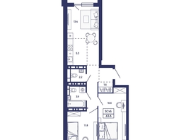 Продается 3-комнатная квартира ЖК Сподвижники, дом 3, 63.6  м&sup2;, 7100000 рублей