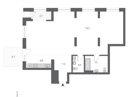 Продается 3-комнатная квартира ЖК ОСКАР, дом 1, 109.4  м&sup2;, 25470000 рублей
