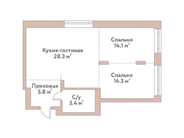 Продается 3-комнатная квартира ЖК Флора и Фауна, 18а, 67.9  м&sup2;, 18100000 рублей