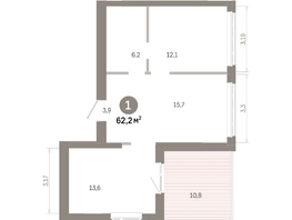 Продается 1-комнатная квартира  Квартал Молодость, дом 1, 62.27  м&sup2;, 10370000 рублей
