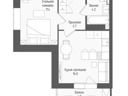 Продается 2-комнатная квартира ЖК Тетрис, корпус 1, 38.8  м&sup2;, 8152500 рублей