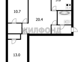 Продается 3-комнатная квартира Иванова ул, 59.1  м&sup2;, 7500000 рублей