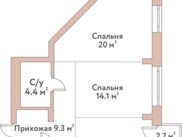 Продается 3-комнатная квартира ЖК Флора и Фауна, 18а, 68.4  м&sup2;, 18600000 рублей