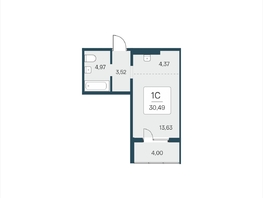 Продается Студия ЖК Эко-квартал на Кедровой, дом 5, 30.49  м&sup2;, 4829800 рублей