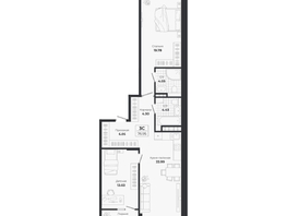 Продается 3-комнатная квартира ЖК Ясный берег, дом 10, бс 8-10, 76.95  м&sup2;, 13240000 рублей