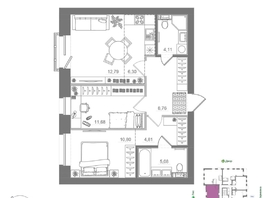 Продается 2-комнатная квартира ЖК Спектр, дом 10, 64.33  м&sup2;, 11556000 рублей