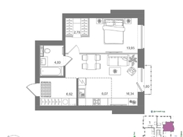Продается Студия ЖК Спектр, дом 10, 52.17  м&sup2;, 9537000 рублей