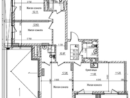 Продается 3-комнатная квартира ЖК Чернышевский, корп 3.3, 89.3  м&sup2;, 19500000 рублей