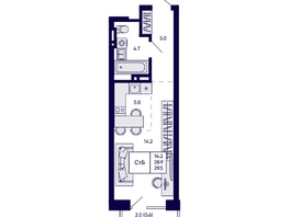 Продается Студия ЖК Грибоедовский сад, 29.5  м&sup2;, 6100000 рублей