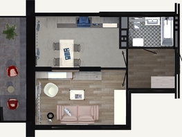 1-комнатная квартира, 38.41 м², 20-21/24 этаж