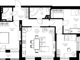 4-комнатная квартира, 95.09 м², 16/24 этаж