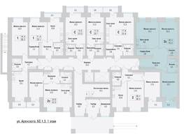 3-комнатная квартира, 70.2 м², 1/10 этаж
