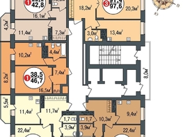 Продается 2-комнатная квартира ПОКРОВСКИЙ, б/с 3, 4, 5, 66.3 м², 4200000 рублей