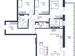 4-комнатная квартира, 131.54 м², 4/11 этаж