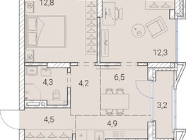 Продается 2-комнатная квартира ЖК Тайм Сквер, 52.7  м², 9913400 рублей