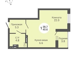 Продается Студия ЖК На Петухова, дом 2, 40.6  м², 3898000 рублей