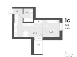 Продается 1-комнатная квартира ЖК Новелла, 31.4  м², 6000000 рублей