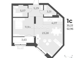 Продается 1-комнатная квартира ЖК Рафинад, дом 2, 42.8  м², 5730000 рублей