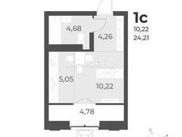 Продается 1-комнатная квартира ЖК Рафинад, дом 1, 24.2  м², 4100000 рублей