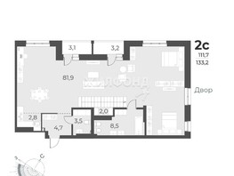 Продается 2-комнатная квартира ЖК Нормандия-Неман, дом 2, 133.2  м², 17320000 рублей