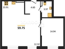 Продается 1-комнатная квартира ЖК Zoe (Зое), 59.75  м², 11000000 рублей