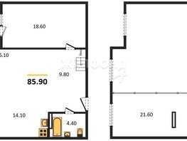 Продается 1-комнатная квартира ЖК Ежевика, 85.9  м², 9900000 рублей