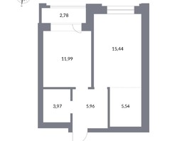 Продается 2-комнатная квартира ЖК Державина, 50, 42.9  м², 10300000 рублей